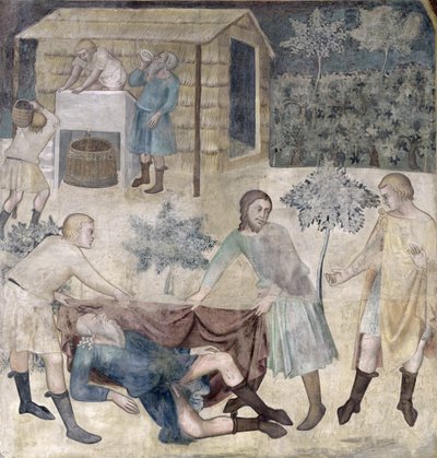 The Drunkenness of Noah, 1356-67 by also Manfredi de Battilori Bartolo di Fredi